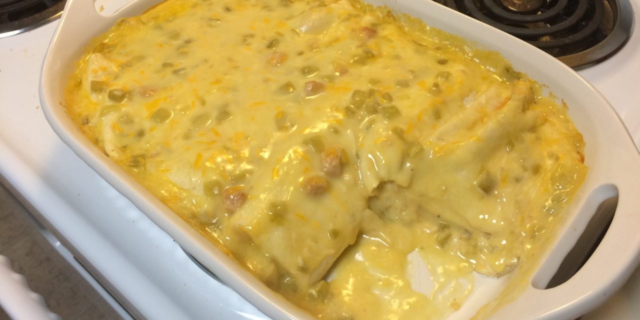 Cheesy Chicken and Rice Enchiladas Recipe